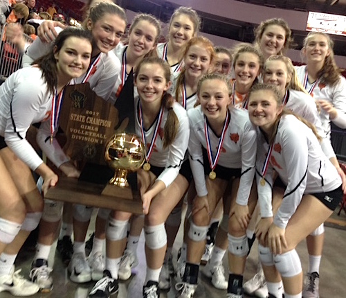 Burlington volleyball program finds itself in rare air