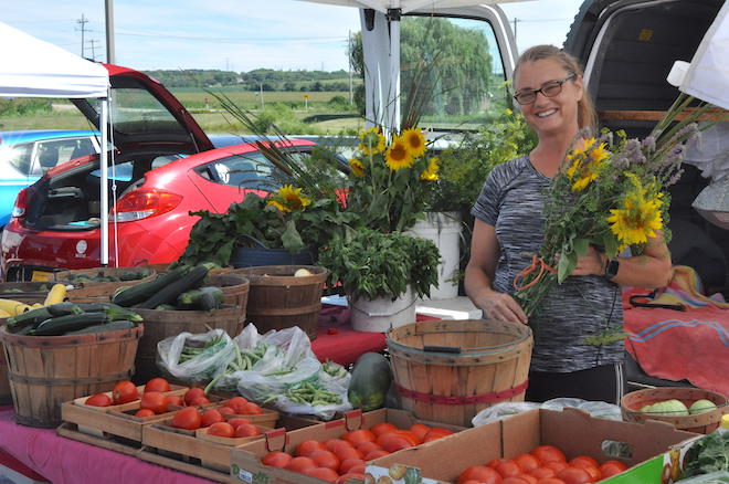 At the market